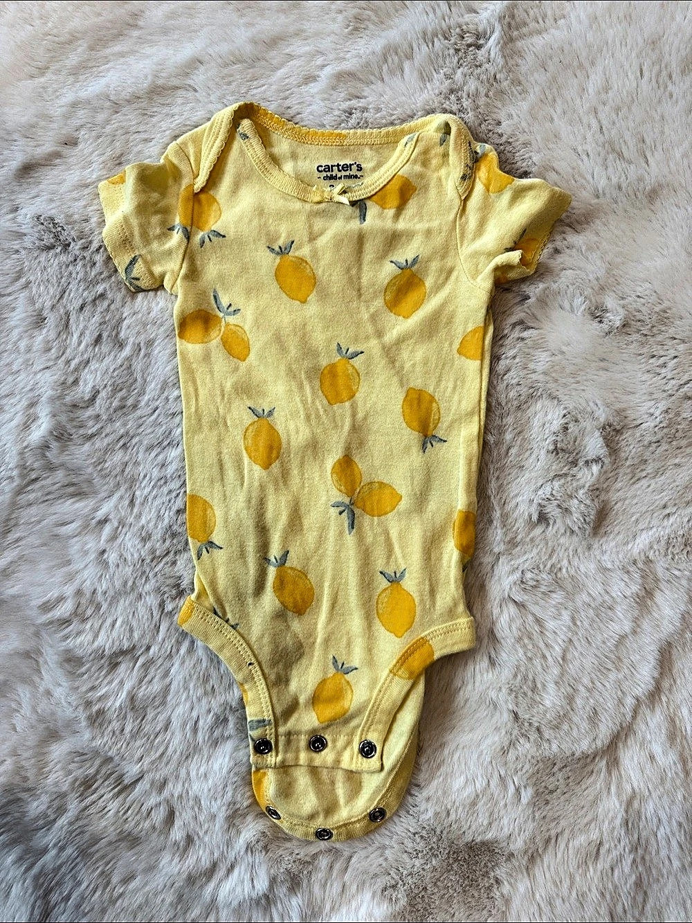 Carter's Child of Mine Lemon Print Short Sleeve Bodysuit